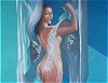 Susanne im Bad Öl auf Leinwand 120x190 cm