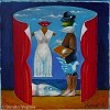Hommage an Magritte Acryl auf Leinwand 20x20 cm