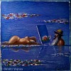 Hommage an Monet Acryl auf Leinwand 20x20 cm